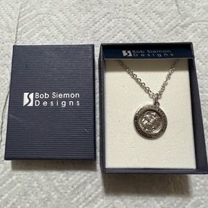 Bob Siemon Designs beautiful Christian stamped necklace NWT in original box